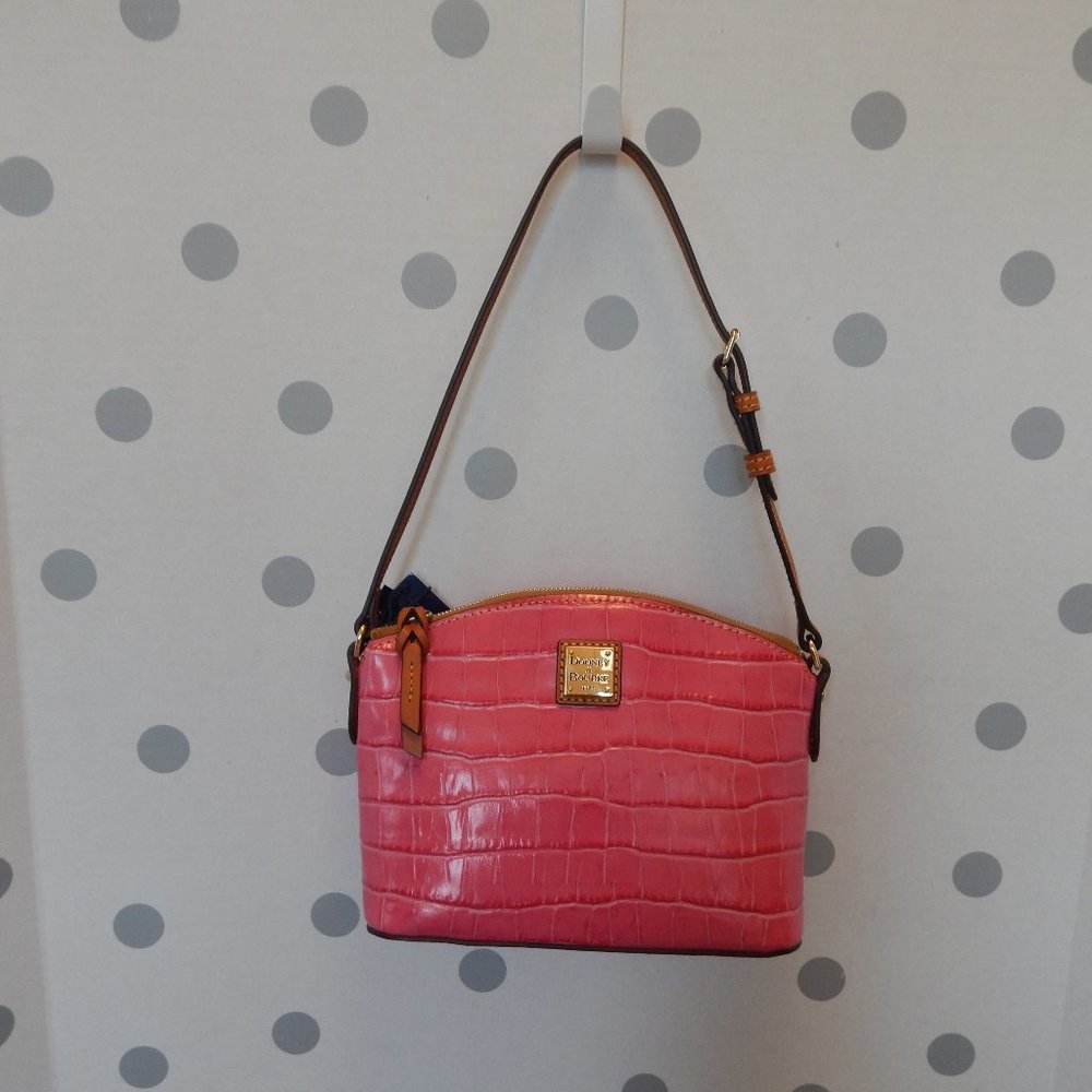 Dooney & Bourke Suki Crossbody Pink Croc NWT - Picture 14 of 16